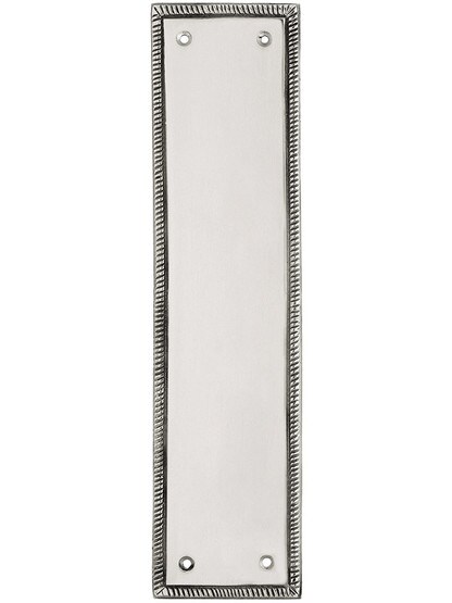 12 inch Rope Push Plate In Polished Nickel.